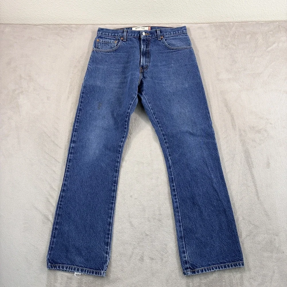 Vintage Levis 517 Bootcut Denim Pants Jeans Men 33x32 Blue Western Cowboy‎ Y2K